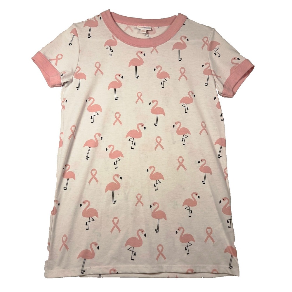 LuLaRoe Flamingo Pink Ribbon Breast Cancer Awareness Tee XS